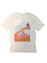 Load image into Gallery viewer, White short sleeve &#39;poolside&#39; tee
